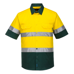 Portwest Hi-Vis Two Tone Lightweight Short Sleeve Shirt with Tape Safety MA802- Bannav S Bannav LLC 