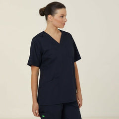 NNT Uniforms Womens Mayo Scrub Top Durable Nurse Poly Cotton Chest Pocket CATUMN- Bannav S Bannav LLC 