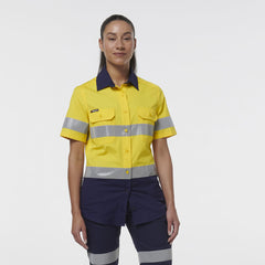 KingGee Womens Workcool Vented Reflective Short Sleeve Shirt K44229- Bannav S Bannav LLC 