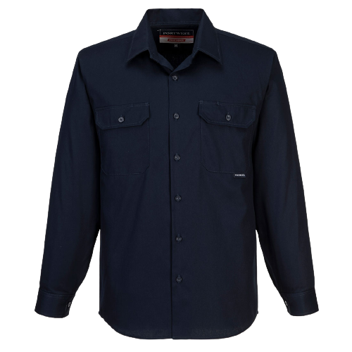 Portwest Adelaide Shirt, Long Sleeve, Regular Weight Button Front Closure MS903- Bannav S Bannav LLC 