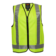 Portwest Day/Night Cross Back Vest Reflective Taped Work Safety MV188- Bannav S Bannav LLC 