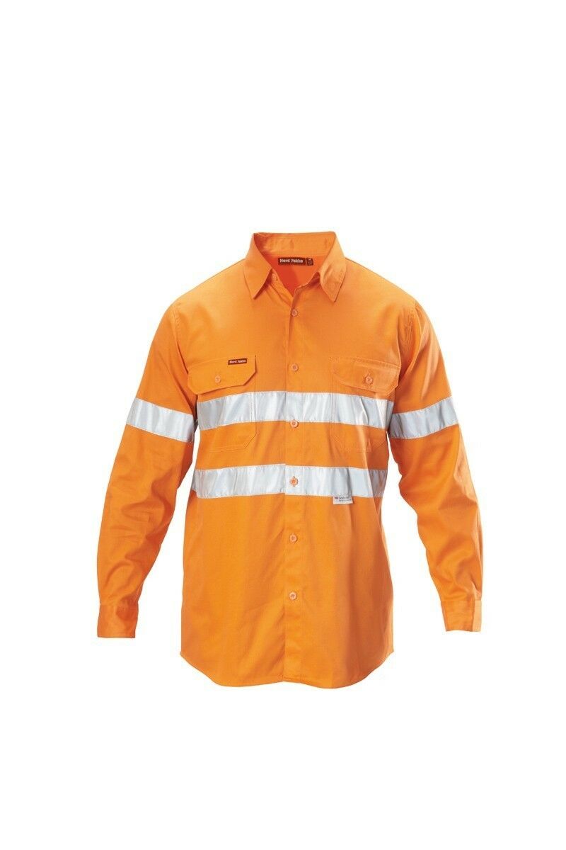 Hard Yakka Foundations Long Sleeve Taped Cotton Drill Work Shirt Y07227- Bannav S Bannav LLC 