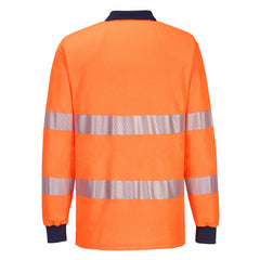 Portwest Mens Long Sleeve PW3 Hi-Vis Polo Shirt  Reflective Safety Workwear T186- Bannav S Bannav LLC 