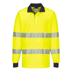 Portwest Mens Long Sleeve PW3 Hi-Vis Polo Shirt  Reflective Safety Workwear T186- Bannav S Bannav LLC 