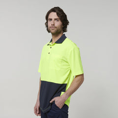 Hard Yakka Mens Safety Work Short Sleeve HI VIS Polo Y19616- Bannav S Bannav LLC 