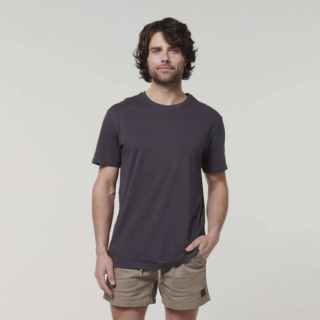 Hard Yakka Mens Cotton Breathable Crew Neck Short Sleeve Core Tee Y19251- Bannav S Bannav LLC 