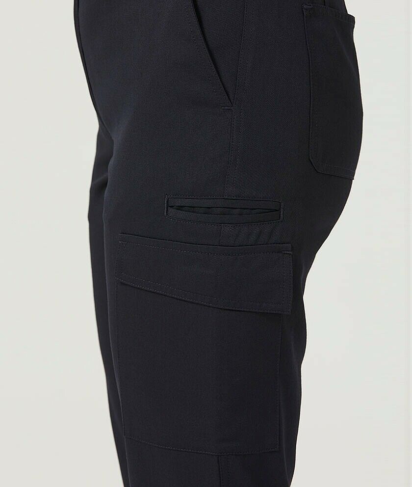 Womens NNT P/V Gaberdine Flex Waist Cargo Navy Slim Leg Work Pants CAT3T7- Bannav S Bannav LLC 