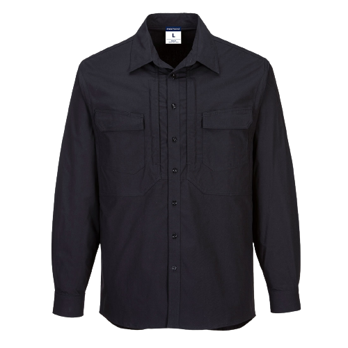 Portwest Utility Stretch Long Sleeve Shirt Breathability Casual Polo MS106- Bannav S Bannav LLC 