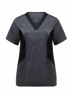 NNT Womens V-Neck Contrast Scrub Top Nurse Work Comfortable Uniform CATU5B- Bannav S Bannav LLC 