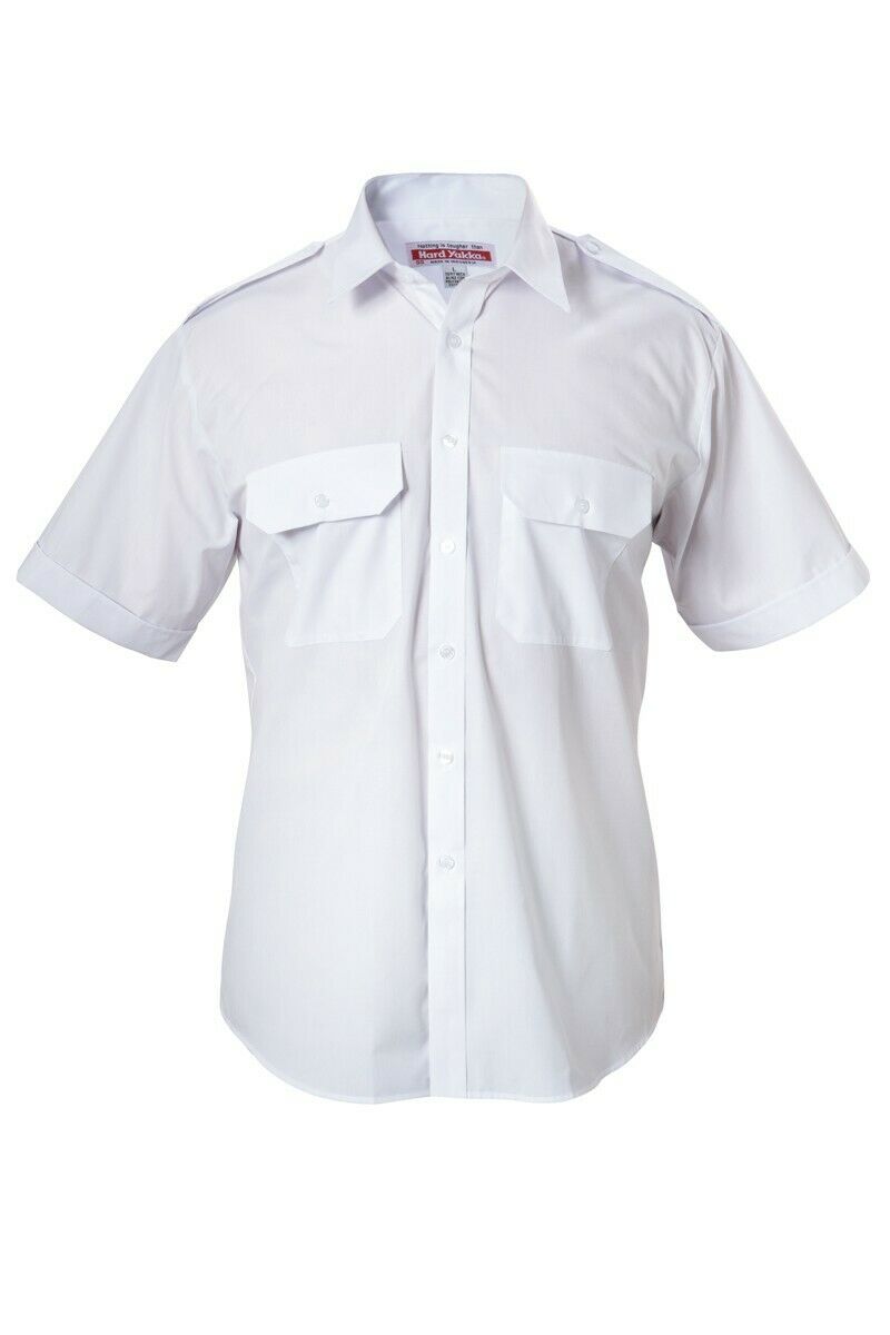 Hard Yakka Long Sleeve Work Shirt Permanent Press Dress Epaulettes Y07691- Bannav S Bannav LLC 