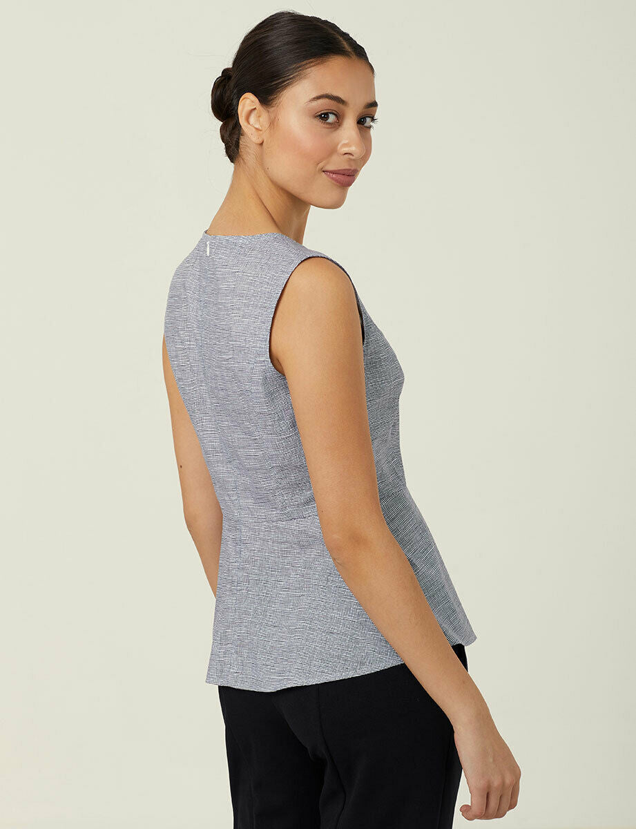 NNT Womens Avignon Abstract Sleeveless Shell Top Flattering Waist Comfort CATUK9- Bannav S Bannav LLC 