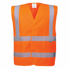 Portwest Mens Hi-Vis Two Band & Brace Vest Reflective Lightweight Work C470- Bannav S Bannav LLC 