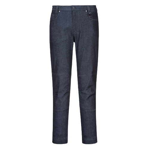 Portwest Denim Slim fit Stretch Work Pants Comfort 6 Pocket Tapered Pant MP702- Bannav S Bannav LLC 