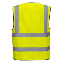 Portwest Mens Hi-Vis Zipped Band & Brace Vest Lightweight Taped Safety Work C375- Bannav S Bannav LLC 