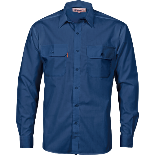 DNC Workwear Mens Polyester Cotton Work Shirt Long Sleeve Business Casual 3212- Bannav S Bannav LLC 