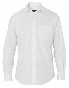 NNT Mens Dobby Long Sleeve Business Cotton Check Shirt Classic Formal CATDWY- Bannav S Bannav LLC 