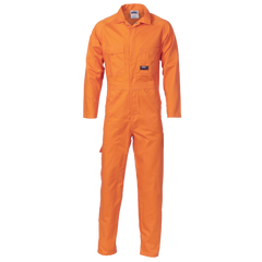 DNC Workwear Mens Cotton Drill Coverall Hi Vis Work Safety Sun Protection 3101- Bannav S Bannav LLC 