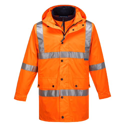 Portwest Argyle Full Day/Night 4-in-1 Jacket 2 Tone Reflective Work Safety MJ883- Bannav S Bannav LLC 