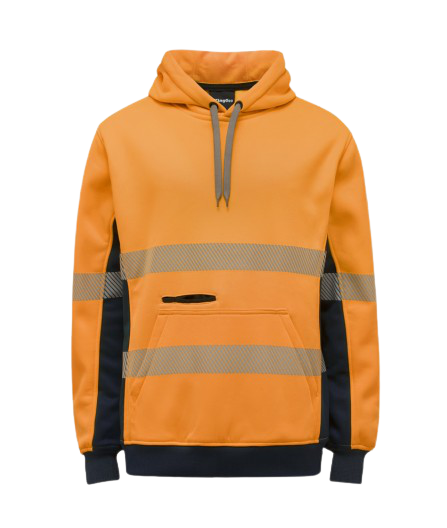 KingGee Mens Hi Vis Reflective Pull Over Hoodie Winter Fleece Work Safety K55054- Bannav S Bannav LLC 