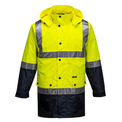 Portwest Mens Eyre Jacket Hi-Vis Day Or Night Lightweight Waterproof Work MJ306- Bannav S Bannav LLC 