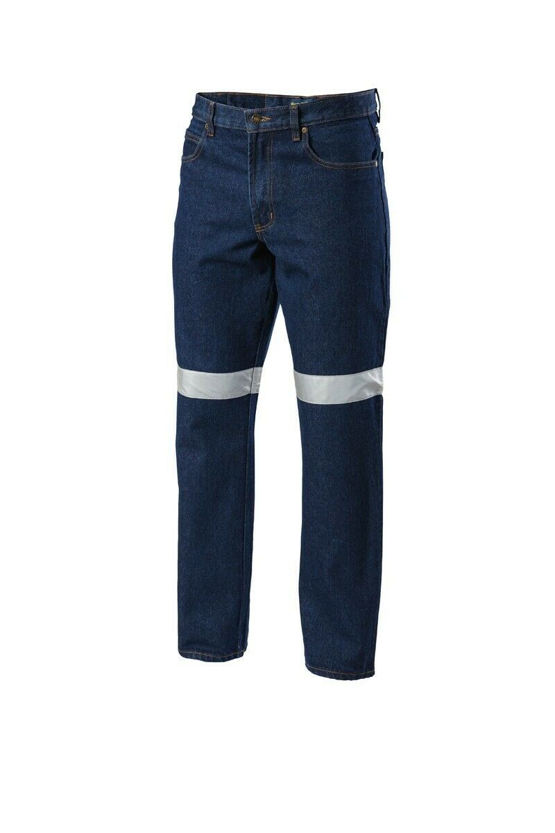 Hard Yakka Denim Jeans Taped Work Pants Heavy Duty Tough Farm Washed Y03513- Bannav S Bannav LLC 