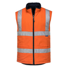 Portwest Men Hi-VisTex 100% Cotton Reversible Vest Reflective Safety Work MV278- Bannav S Bannav LLC 