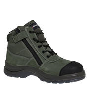 KingGee Mens Tradie Boots Safety Side Zip Work Boot Breathable Leather K27110- Bannav S Bannav LLC 
