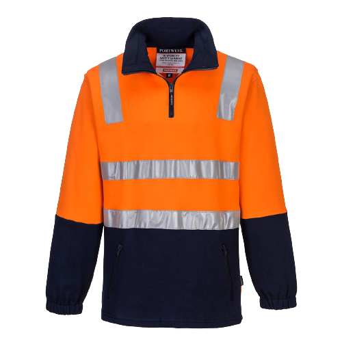 Portwest Cotton Brush Fleece Jumper with Tape Reflective Safety MF615- Bannav S Bannav LLC 