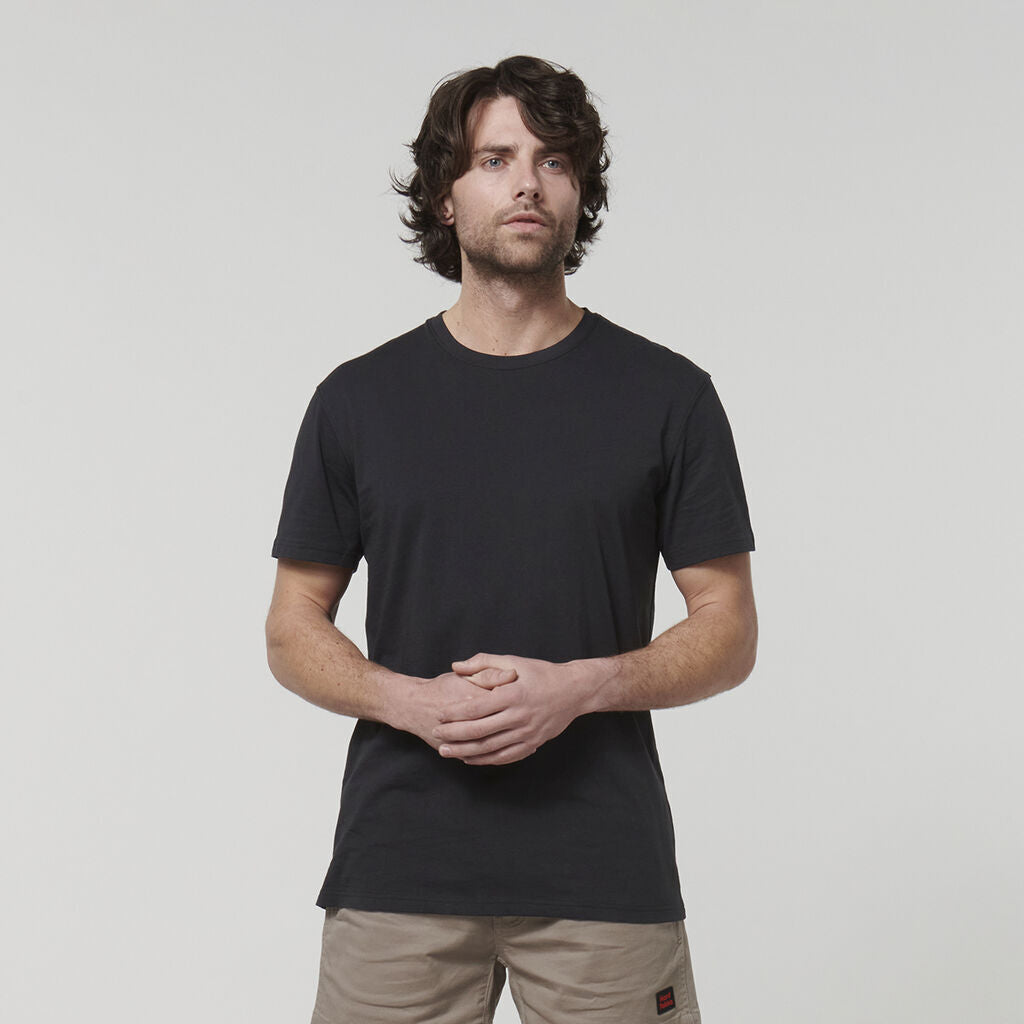 Hard Yakka Mens Cotton Breathable Crew Neck Short Sleeve Core Tee Y19251- Bannav S Bannav LLC 