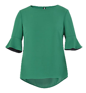 NNT Womens Discontinued Double Georgette Soft Fluted Top CAT9RE- Bannav S Bannav LLC 