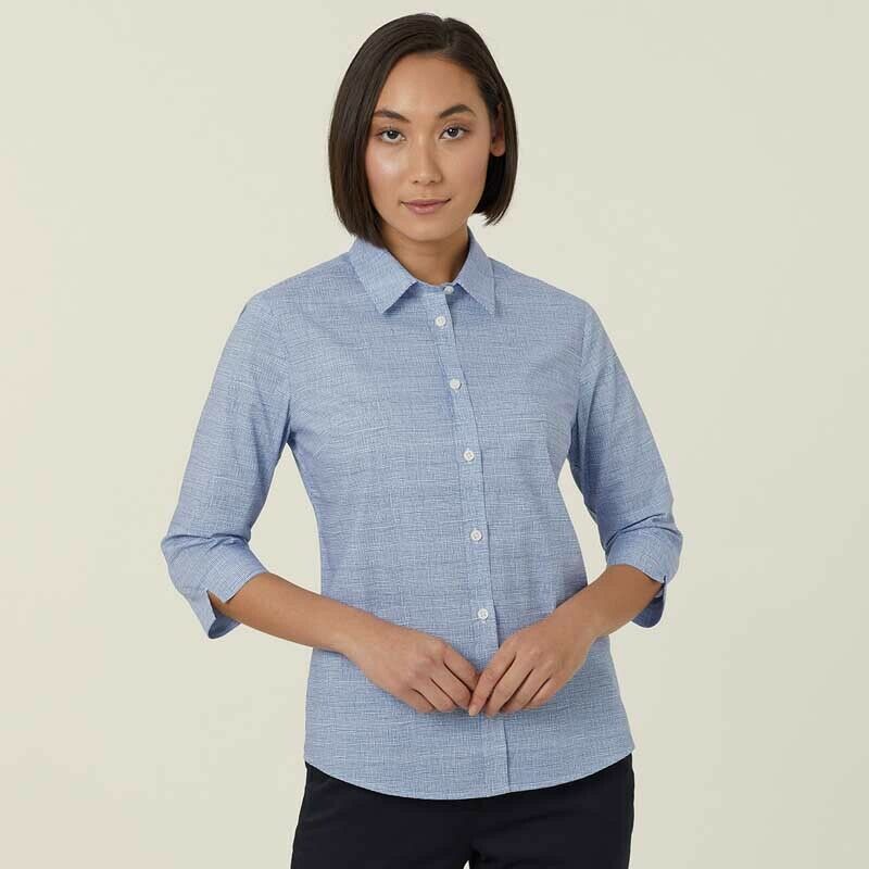 NNT Womens Avignon Formal Abstract Print 3/4 Sleeve Business Shirts CATUKX- Bannav S Bannav LLC 