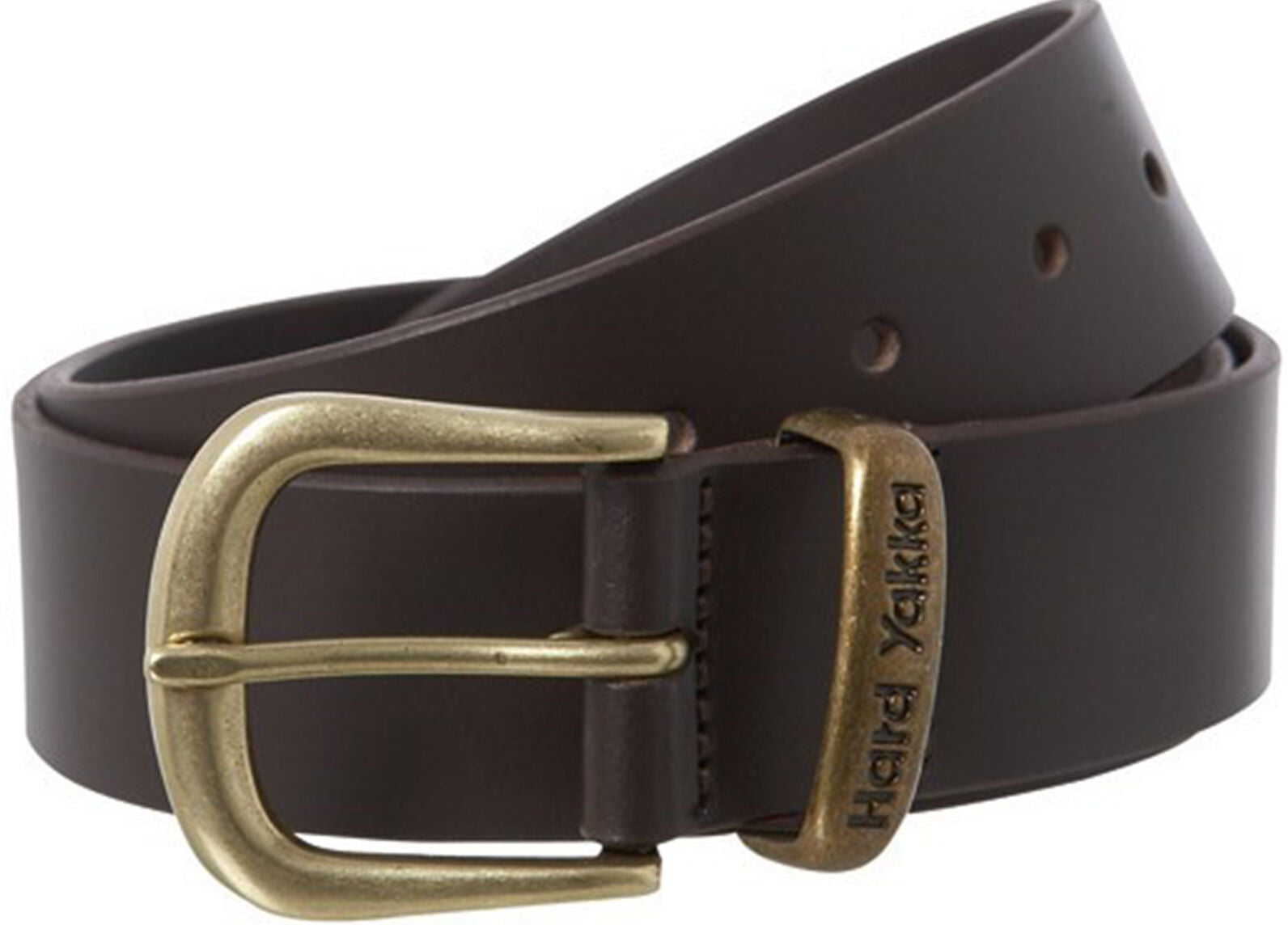 Mens Hard Yakka Belt Colorado Oil Tan Leather Work Brass Buckle Brown Y09402- Bannav S Bannav LLC 