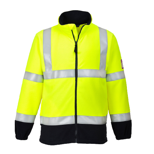 Portwest Flame Resistant Anti Static Hi-Vis Fleece Drawcord Full Zip Jacket FR31- Bannav S Bannav LLC 