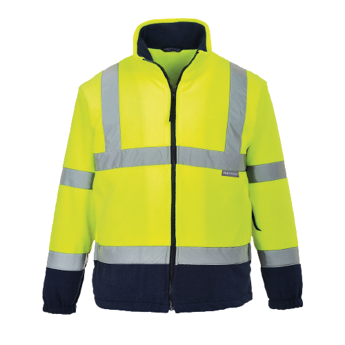 Portwest Polar Fleece Jacket Collar Zip Opening Reflective Work Safety F301- Bannav S Bannav LLC 