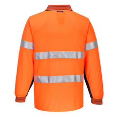 Portwest Mens Prime Mover Long Sleeve Micro Mesh Polo Taped Work Hi-Vis MP513- Bannav S Bannav LLC 