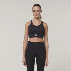 Hard Yakka Womens Form-Fitting Workout  Top Stretch Sport X Work Crop Y08060- Bannav S Bannav LLC 