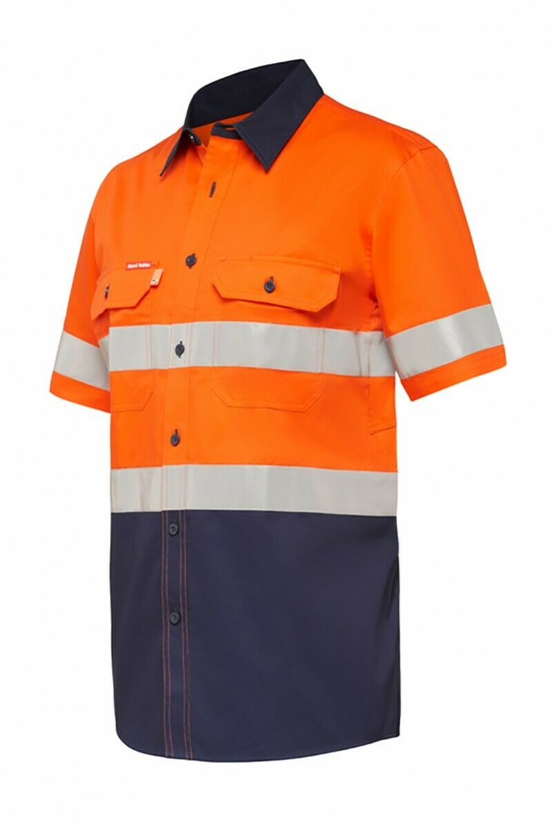 Hard Yakka Short Sleeve Work Shirt Hi-Vis Tape KoolGear Summer Vent Y07735- Bannav S Bannav LLC 