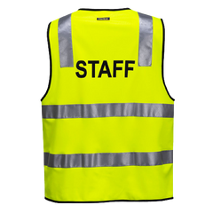 Portwest Staff Zip Vest D/N 2 Tone Hi Vis Reflective Tape Work Safety MZ107- Bannav S Bannav LLC 