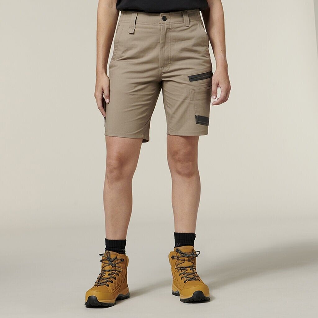Hard Yakka 4 Pack Womens 3056 Raptor Active Fit Mid Lenght Work Short Y08228- Bannav S Bannav LLC 