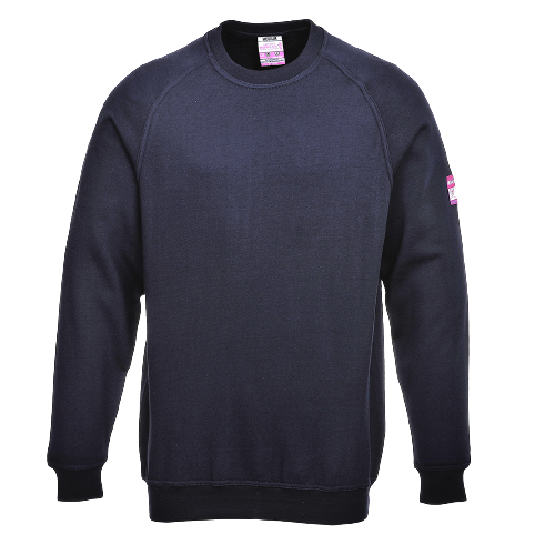 Portwest Flame Resistant Anti-Static Long Sleeve Brushed Fleece Crew Jumper FR12- Bannav S Bannav LLC 