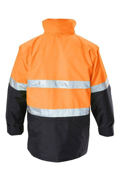 Mens Hard Yakka Foundations Hi-Vis Six 6 Way Jacket Reflective Tape Work Y06556- Bannav S Bannav LLC 