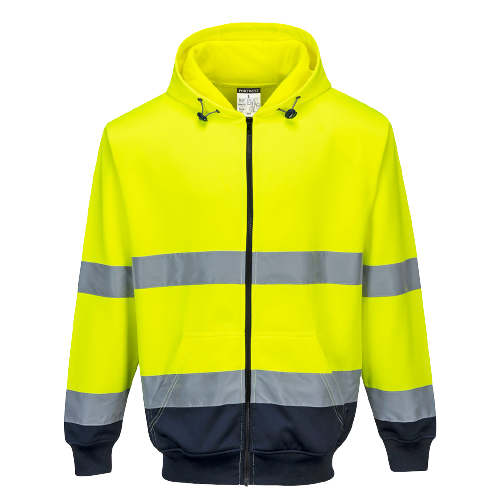 Portwest Two-Tone Zip Front Hoodie Warmth Reflective Tape Work Safety B317- Bannav S Bannav LLC 