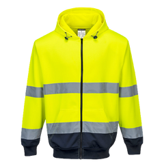 Portwest Two-Tone Zip Front Hoodie Warmth Reflective Tape Work Safety B317- Bannav S Bannav LLC 