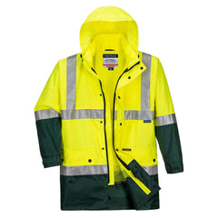 Portwest Mens Eyre Jacket Hi-Vis Day Or Night Lightweight Waterproof Work MJ306- Bannav S Bannav LLC 