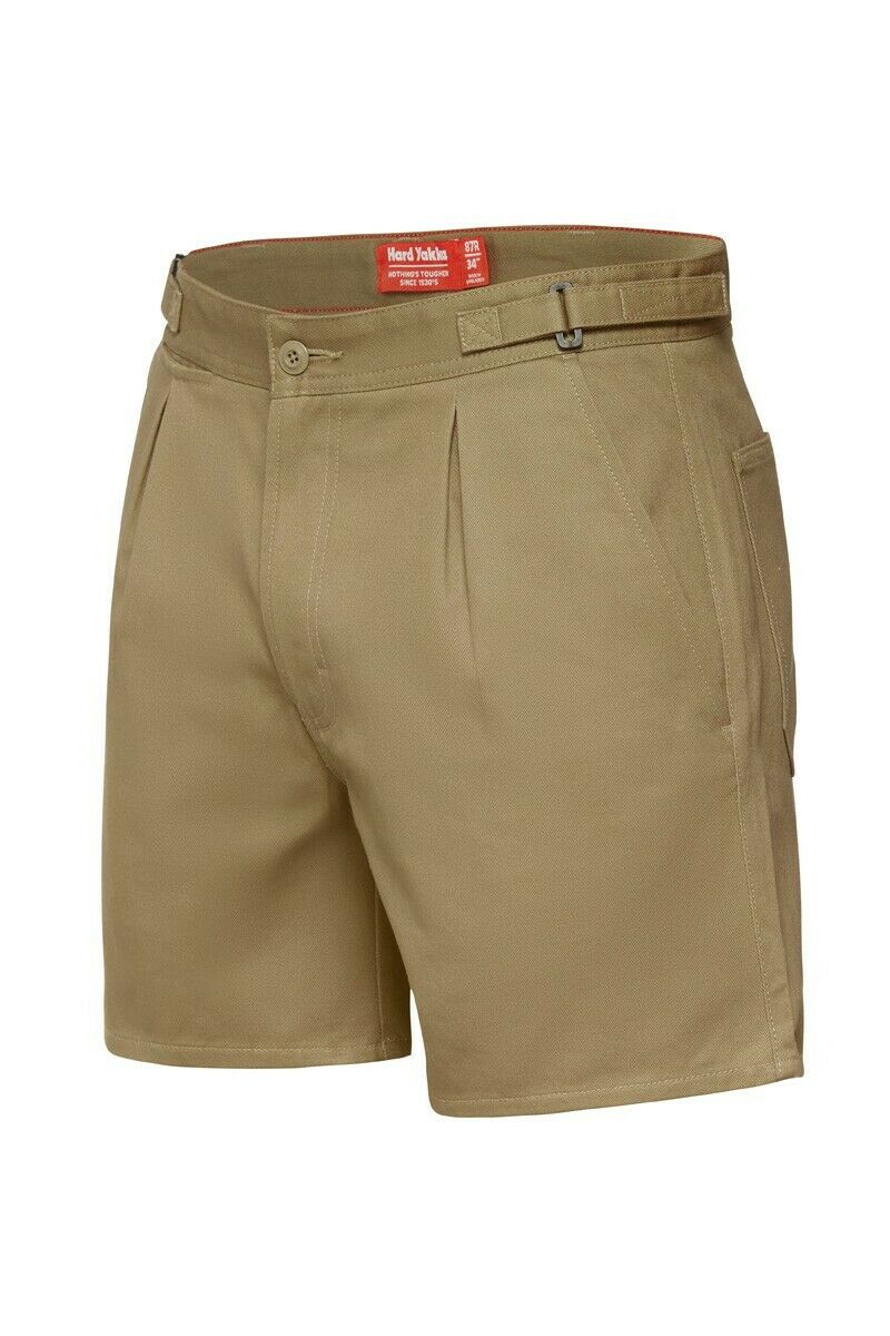 Hard Yakka Drill Short Side Tab Shorts Cotton Work Tough Trade Comfy Y05340- Bannav S Bannav LLC 