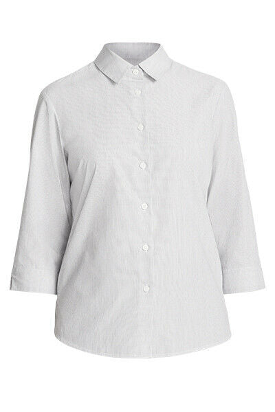 NNT Womens Textured Stripe 3/4 Sleeve Formal Shirt Cotton Blend Business CATU63- Bannav S Bannav LLC 