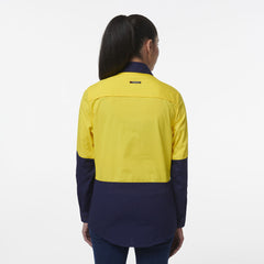 KingGee Womens Workcool Vented Closed Front Spliced Two Toned Shirt K44211- Bannav S Bannav LLC 