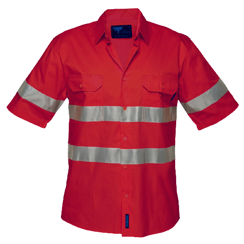 Portwest Hi-Vis Lightweight Short Sleeve Shirt with Tape Reflective Work Safety- Bannav S Bannav LLC 