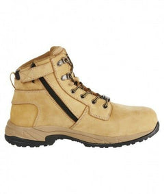 Womens KingGee Tradie Zip Up Safety Toe Nubuck Leather Gel Work Boots K27380- Bannav S Bannav LLC 