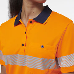 KingGee Womens Workcool Hyperfreeze Spliced Polo With Segmented Tape K44224- Bannav S Bannav LLC 